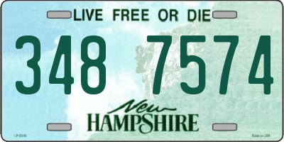 NH license plate 3487574