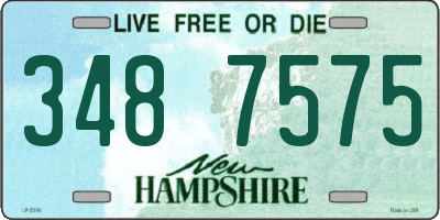 NH license plate 3487575