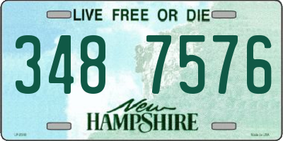 NH license plate 3487576