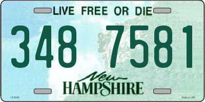 NH license plate 3487581