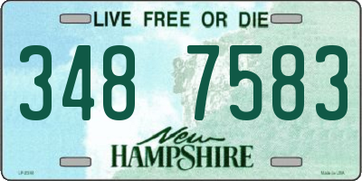 NH license plate 3487583