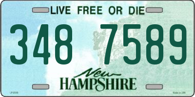 NH license plate 3487589