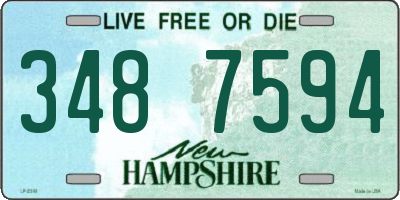 NH license plate 3487594
