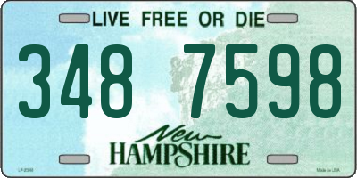 NH license plate 3487598