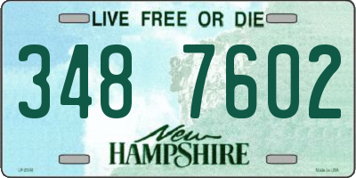 NH license plate 3487602