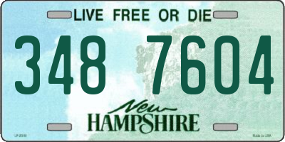 NH license plate 3487604