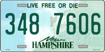 NH license plate 3487606