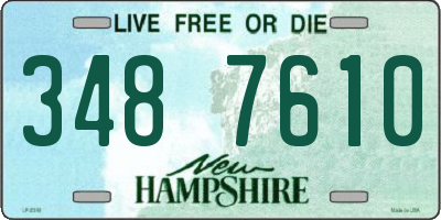 NH license plate 3487610