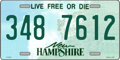 NH license plate 3487612