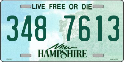 NH license plate 3487613