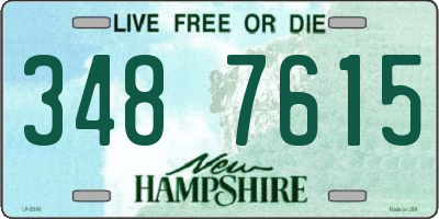 NH license plate 3487615