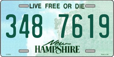 NH license plate 3487619