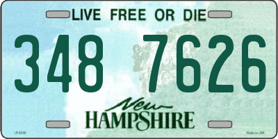 NH license plate 3487626
