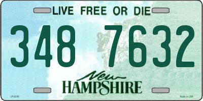 NH license plate 3487632