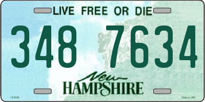 NH license plate 3487634