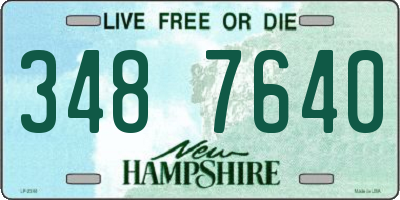 NH license plate 3487640