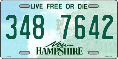 NH license plate 3487642