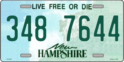 NH license plate 3487644