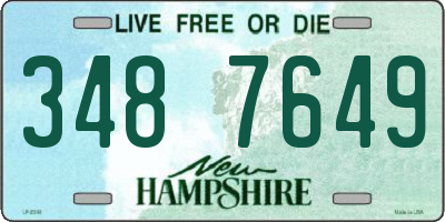 NH license plate 3487649