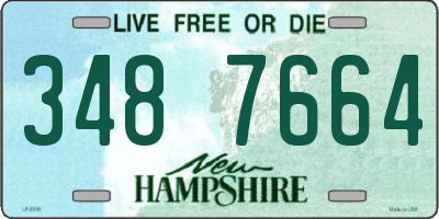 NH license plate 3487664