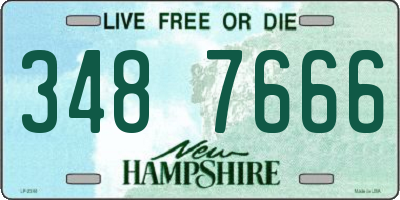 NH license plate 3487666
