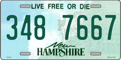 NH license plate 3487667
