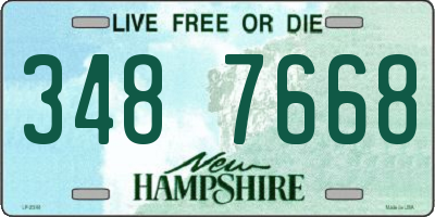 NH license plate 3487668
