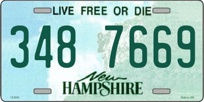 NH license plate 3487669