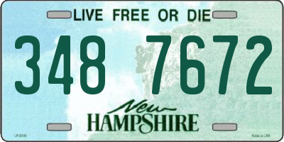 NH license plate 3487672