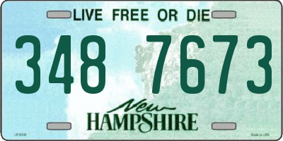 NH license plate 3487673