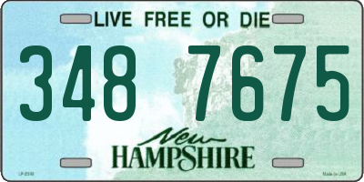 NH license plate 3487675