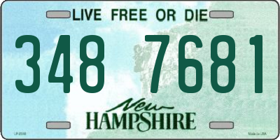 NH license plate 3487681