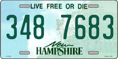 NH license plate 3487683