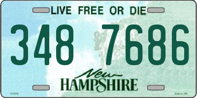 NH license plate 3487686