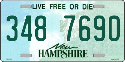 NH license plate 3487690
