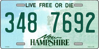 NH license plate 3487692