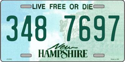NH license plate 3487697