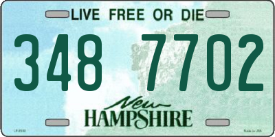 NH license plate 3487702