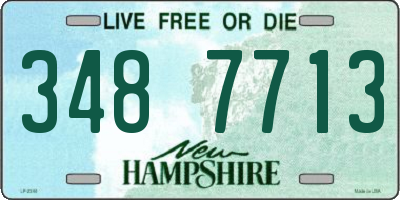 NH license plate 3487713