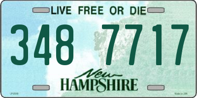NH license plate 3487717