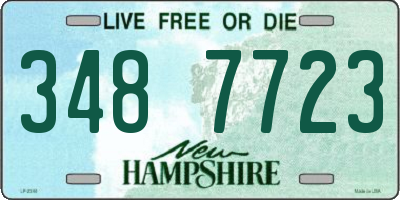 NH license plate 3487723
