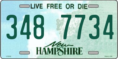 NH license plate 3487734