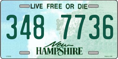 NH license plate 3487736