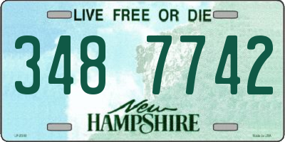 NH license plate 3487742