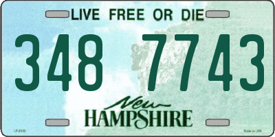NH license plate 3487743