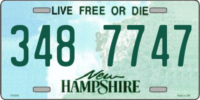 NH license plate 3487747
