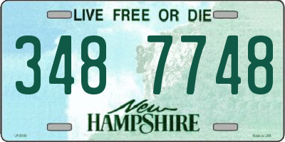 NH license plate 3487748