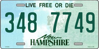 NH license plate 3487749