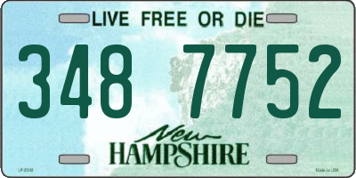 NH license plate 3487752