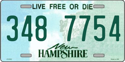 NH license plate 3487754